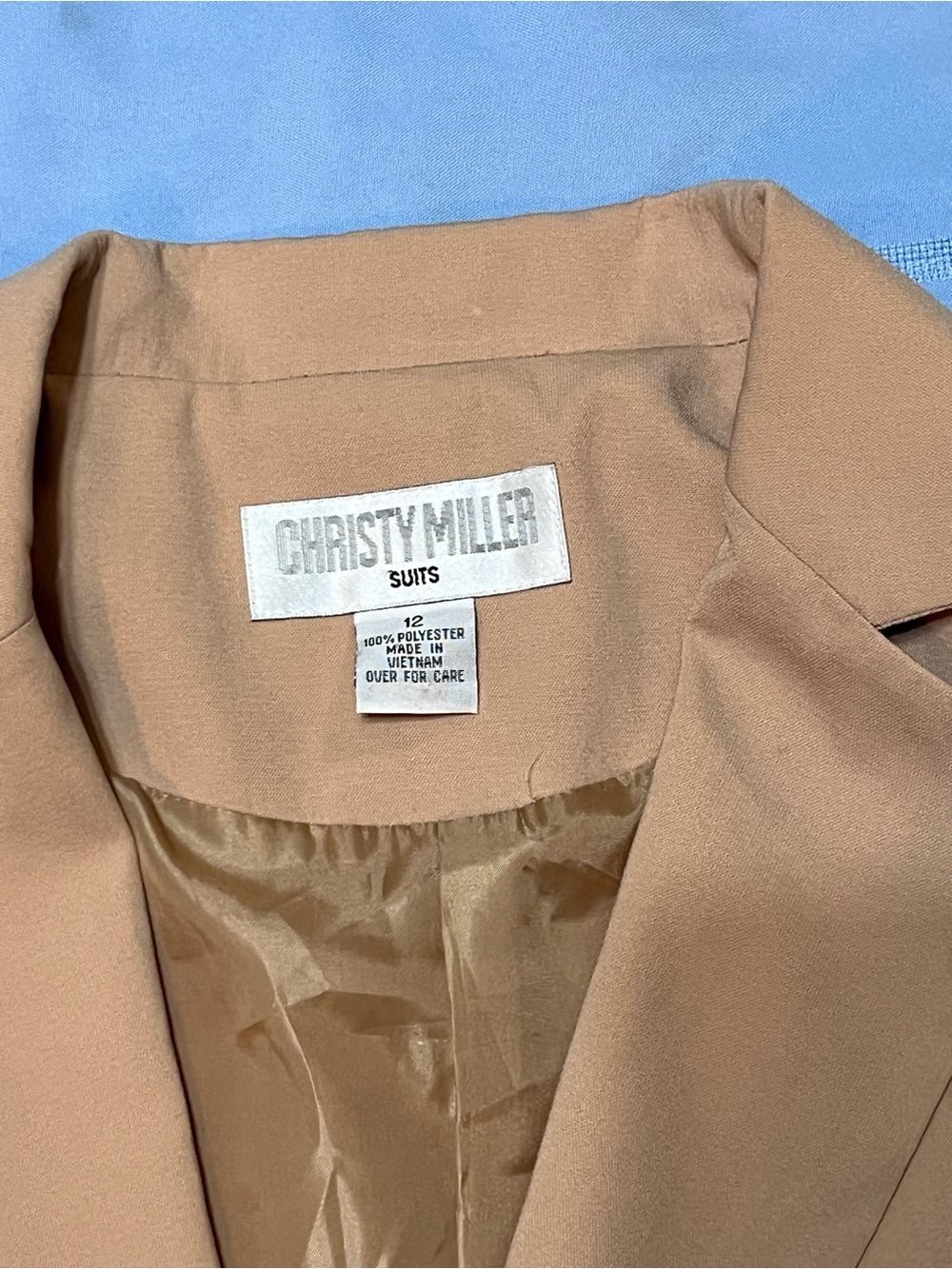 Christy Miller Women’s Tan Blazer - Single-Breasted Suit Jacket